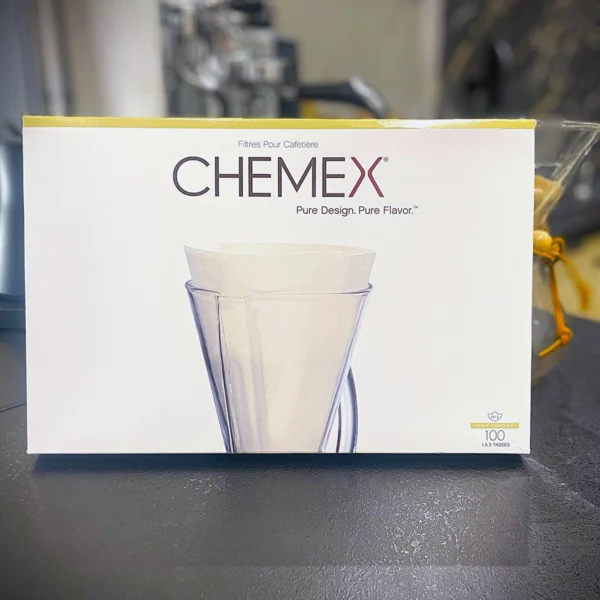 Przód opakowania filtrów papierowych Chemex FP-2 do zaparzacza 1-3 filiżanek