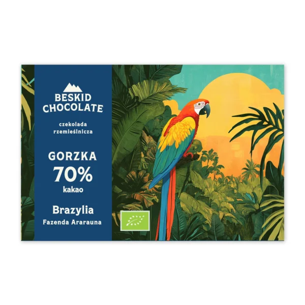 Czekolada gorzka 70% Beskid Chocolate Brazylia Fazenda Ararauna - czekolada rzemieślnicza